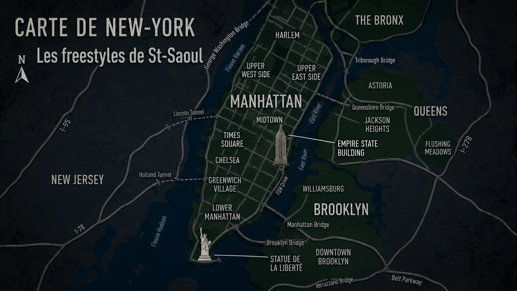 Carte de New-York - St-Saoul